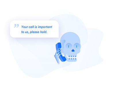 Really fast service call customer experience illustration light phone robot salemove skeleton ui ux