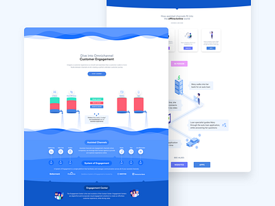 Dive Into Omnichannel Customer Engagement animations chat customer experience cx illustrations interactions landing salemove ui ux website