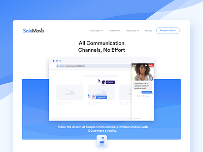 Salemove Omnichannel Landing page customer experience landing page salemove ui ux website