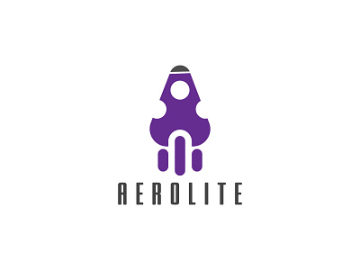 Aerolite Rocketship Logo | Daily Logo Challenge: Day  1