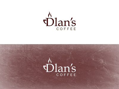 Dlans Coffee Shop logo 2d business logo design cafe coffee coffee bean coffee cup coffeeconcept coffeeshop color concept flat logo hotcoffee illustrator logodesign logotype minimal minimalist logo simplelogo vector