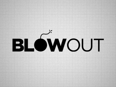 Logo - Blow Out geometric logo monochrome out vector