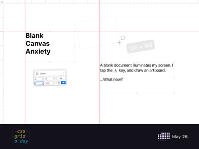 Blank Canvas Anxiety | CSS Grid May 26 css grid design layout sketch ui