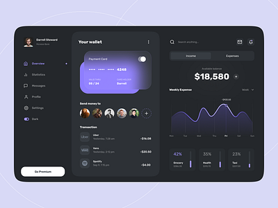 Finance Dashboard Design app bank bank app banking dark dashboard dashboard dashboard design finance finance dashboard financial fintech interface online banking productdesign ui ux wallet web app web app design web design