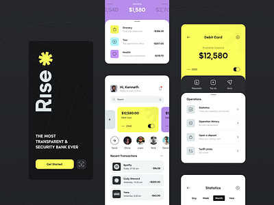 RISE | Mobile Banking | Light theme