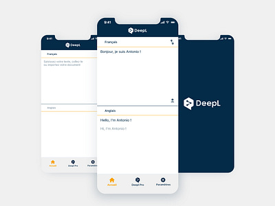 DeepL translator mobil app