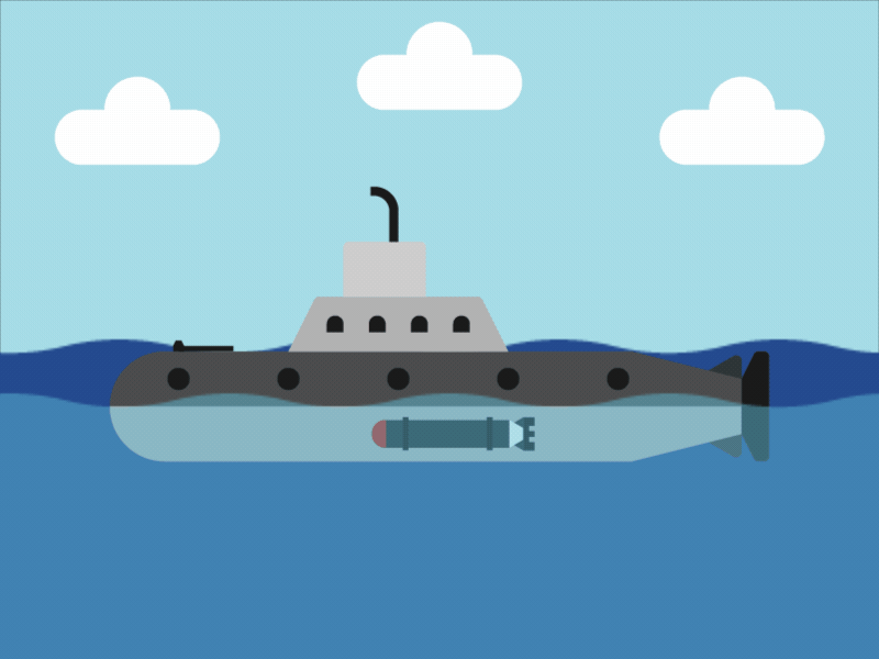 Submarine animation illustration submarine