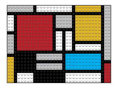 Lego Mondrian art artwork design illustration lego mondrian simple