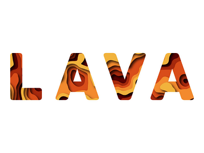 Lava layers illustration illustrator lava layer art layers paper cut word art