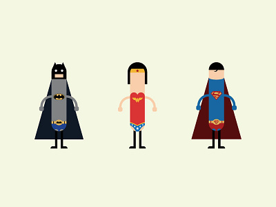 Superhotdogs batman flat design flat illustration hotdogs illustrator art simple design superheroes superman wonder woman