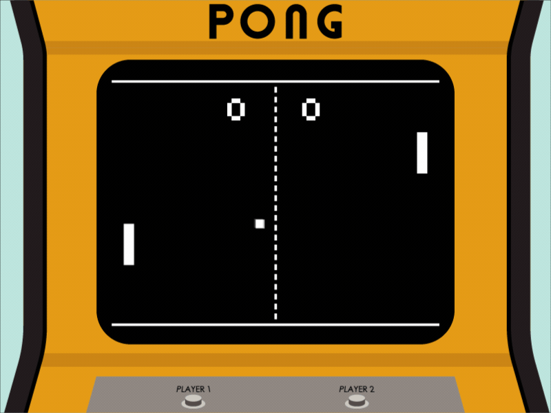 Pong after effects animation flat design illustrator motion design motiongraphics simple videogame