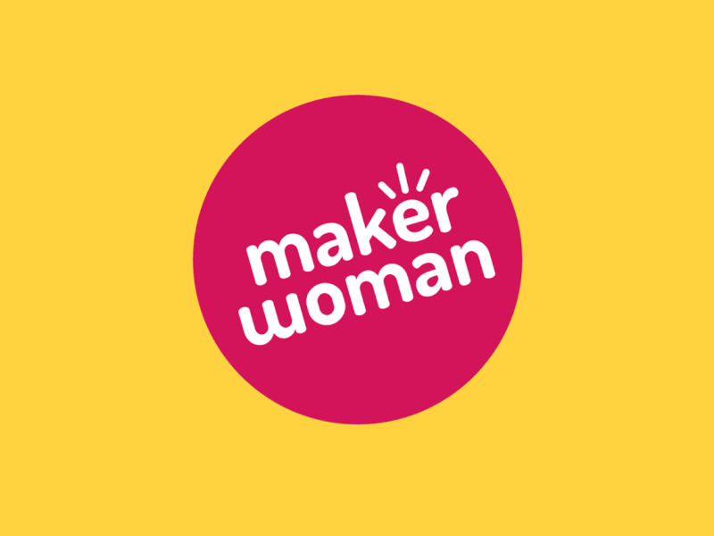 MakerWoman branding diy fablab icons logo makerspace steam technology woman