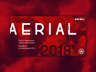 Aerial Residency 2018 - Draft art residency branding clouds smog