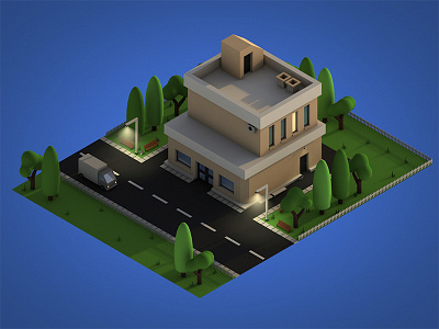 Another Isometric Building 3d 3dmodel bulding c4d cinema4d isometric