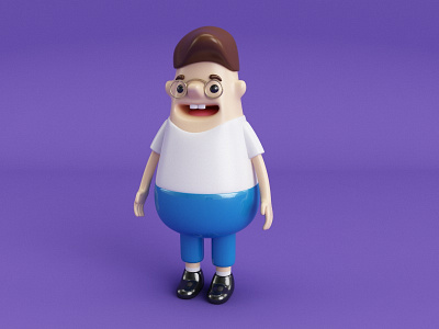 Nerd Boy 3d 3dmodel boy c4d cinema4d nerd toy vray vynil