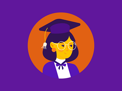 Tutor Illustration app college degree design education girl graduation icon illustration maths mobile onboarding tech tution tutor ui vector women