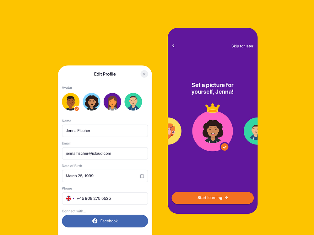 Edit Profile UI Design designs, themes, templates and downloadable ...