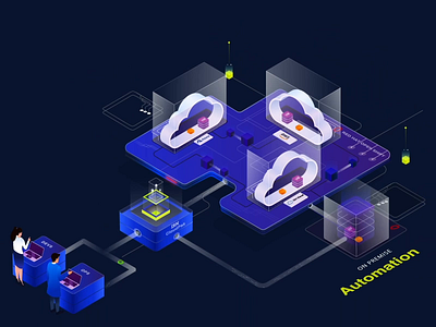 Multi cloud animation cloud data design ibm multi server