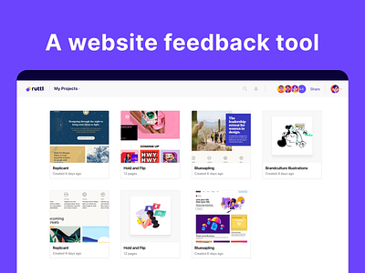 Website Feedback Tool comment dashboard design edit feedback landing mobile saas text ui ux website