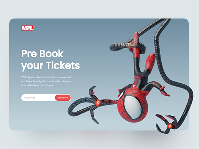 pre-book your tickets 3d agency branding design illustration india marvel spider-man: no way home spiderman ui ux vector web website