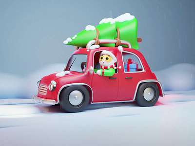 Merry Christmas 3d animation christmas graphic design mobile santa ui