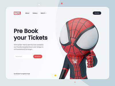 Ticket Pre Booking 3d animation design illustration isometric man spider