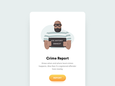 Crime Report bad crime criminal icon icon app illustration jail man mobile office theif ui
