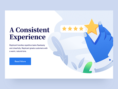 Consistent Experience agency artificial feedback hands illustration intelligence plants rating star stars ui uidesign