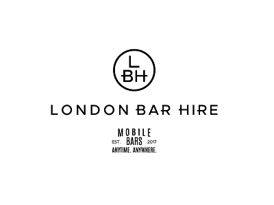 London Bar Hire bar branding design logo london sophisticated