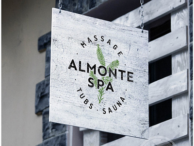 Almonte Spa branding creative design forest handmade idea logo retro spa vintage