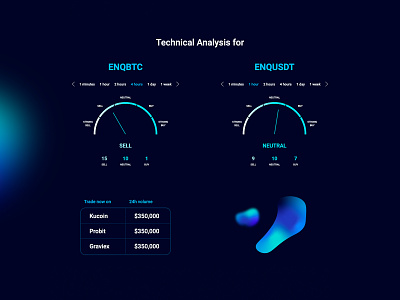 Speedometers | Enecuum Network background blockchain blue crypto dark design landing miners mining network platform sensor sensors site speedometer ui ux web web design web development