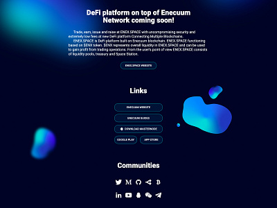 About & Social | Enecuum Network about background blue crypto dark design landing links miners mining network platform site social text ui ux web web design web development