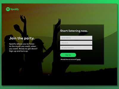 Daily UI #001 001 dailyui design interface mockup music user