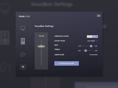 Soundbar Settings 007 daily design settings sound ui ux