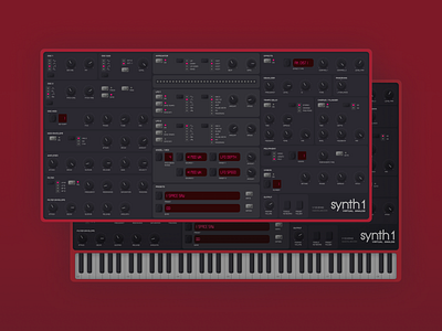 Synth1 UI reimagining neumorphism skeumorphic synth ui