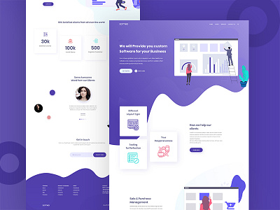 Software Company Landing Page by Jenat ara on Dribbble