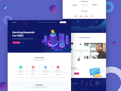 Cryptocurrency Landing Page app interaction bitcoin block chain clean color corporate crypto currency crypto exchange crypto trading dailyui design gradient illustration ios landing page typography ui uiux vector website