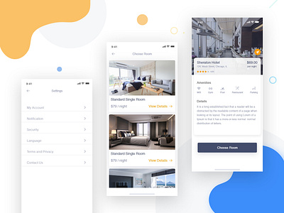 Hotel Booking App - 2 2019 trend animation app interaction booking app buttons calendar clean credit card dailyui dashbaord hotel booking app illustraiton ios logo mobile app payment schedule typography ui ux