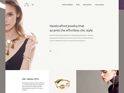 Arghenoia eCommerce design fashion inspiration interface jewelry main ui ux web