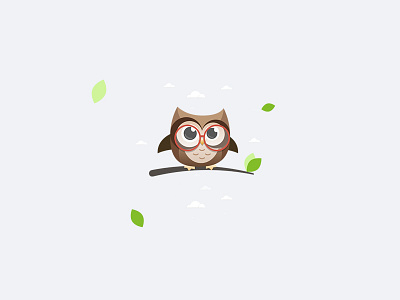 owl animal flat fox icon logo mark owl vector wip