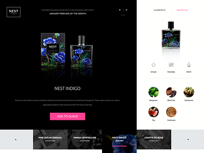 Scentbird ui color design icon indigo interface nest parfum ui ux web