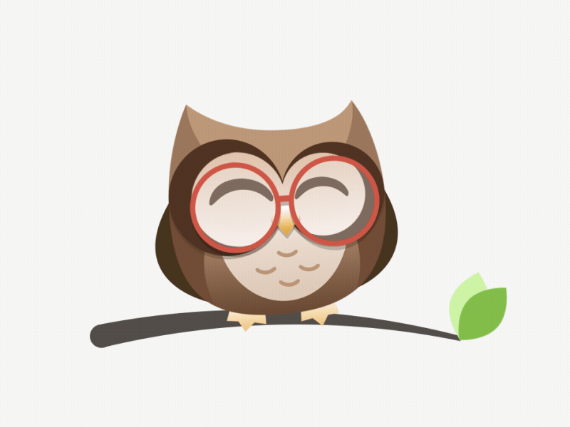 Owl Trivify Mobile App animal animation flat fox icon logo mark owl vector wip