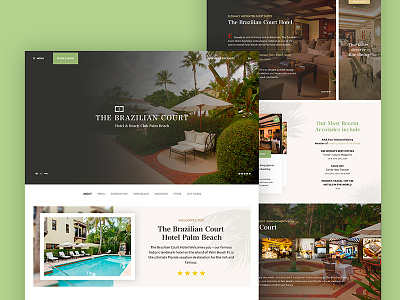 The Brazilian Court Hotel beach court florida green miami palm ui ux web webdesign
