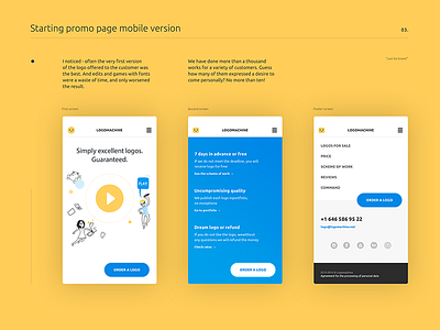 logomachine WIP web design mobile site