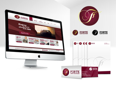 Forte Asset Solutions branding design graphic logo stationary web