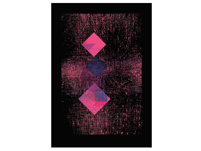 The hidden circle abstract art graphic pink textile texture wall art