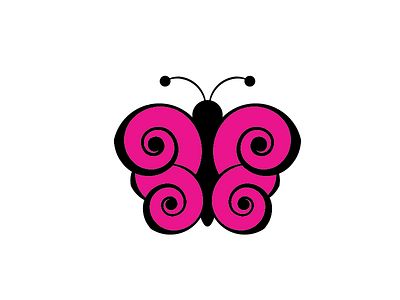 logo butterfly butterfly girly logo pink spiral