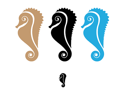 Logo seahorse animal fish logo ocean resort logo seahorse