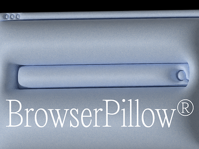A Pillow shaped like an internet browser...? 3d fun illustrator jokes render typography