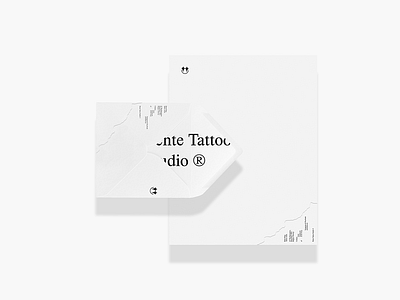 Bente Tattoo Studio - Letterhead And Envelope blackandwhite brand branding clean design envelope letterhead logo logotype minimal norway stationery studio tattoo type typography